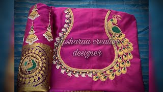 Jimikki kammal design Aari embroidery jhumka design [upl. by Lexie]