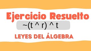 EJERCICIO RESUELTO I Leyes del Álgebra I Profesor Edwin [upl. by Lytsirk]