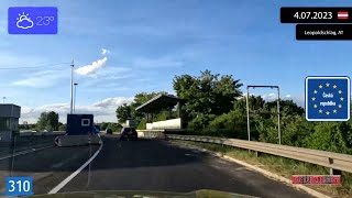 Driving from Freistadt Austria to Kaplice Czechia 4072023 Timelapse x4 [upl. by Enellek]