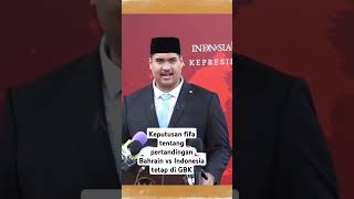 Pertandingan Bahrain vs Indonesia tetap digelar di Indonesia timnasindonesia [upl. by Lammaj]