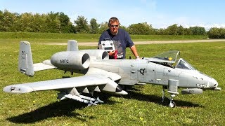 GIANT RC A10 WARTHOG WITH BRRRRT amp FLARE [upl. by Iretak5]