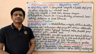 Anticancer Drugs Part04 Alkylating Agents Mechanism of Action of Alkylating Agents  Anticancer [upl. by Lara376]