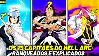 TODOS OS 13 CAPITÃES DE BLEACH RANQUEADOS E EXPLICADOS Gotei 13 atual [upl. by Ellenod913]