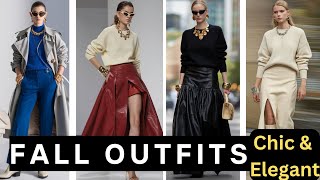 FALL OUTFIT INSPIRATION and Styling Tips  Elegant and Chic Outfits for Autumn outfitinspo fashion [upl. by Andreana]