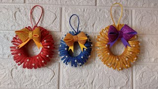 How To Make Christmas wreath Step by step DIY Handmade Christmas Decorations 2024 [upl. by Oniliuqnart]