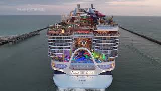 Icon of the Seas the world’s largest cruise ship sets out on maiden voyage from Miami [upl. by Bobker]