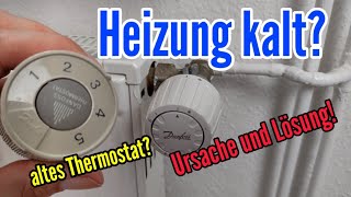 Heizung wird nicht warm häufige Ursache altes Thermostat austauschen und Heizkosten sparen [upl. by Eelra]