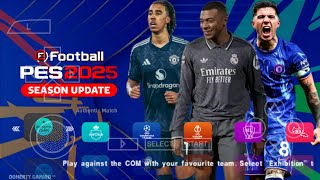 eFootball PES 2025 PPSSPP Download Update UCL All Kits amp Mk English Commentary HD Graphics [upl. by Lansing]