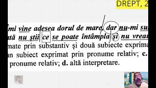 Admitere Drept București 2022  subiectul 17 grila 1 [upl. by Eidod]