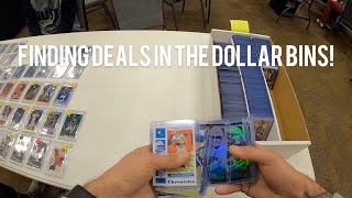 LOOK FOR THESE IN DOLLAR BINS  CARD SHOW VLOG [upl. by Leuneb233]