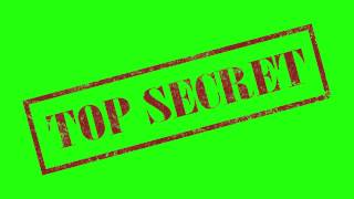 Top Secret Rubber Stamp  Free Green Screen Animation [upl. by Marquita]