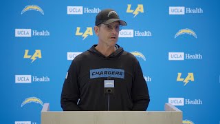 Jim Harbaugh On Injury Updates vs Cardinals  LA Chargers [upl. by Strohben]