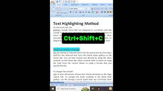 Formate painter Use in ms word microsoftword how to format painter use💻👍 [upl. by Llireva]