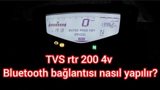 TVS rtr 200 4v motor Bluetooth bağlantısı nasıl yapılır [upl. by Tserrof]