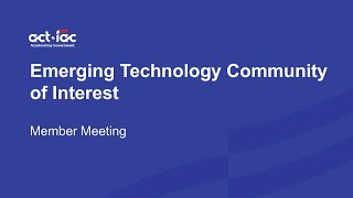 ACTIAC Emerging Technology COI Member Meeting September 2024 [upl. by Eiramnaej665]