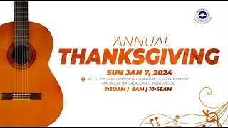 ANNUAL THANKSGIVING FIRST SERVICE  SUNDAY JANUARY 07 2024  MINISTERING PASTOR DOYIN JIBODU [upl. by Steddman]