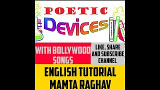 Poetic devices easy to learn with Hindi Songs Examples very interesting way to learn and memorise [upl. by Fanchon]