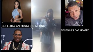 COI LERAY FAMILY FUED DAD BENZO MAD AT HER FO DRESSIN HALF NAKED ON BUSTA RYMES RAPP VID HEAT TALM💯😤 [upl. by Boggs145]