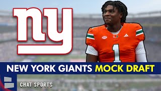 New York Giants 2 Round Mock Draft [upl. by Aigil991]