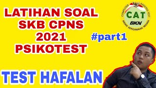 LATIHAN SOAL PSIKOTEST SKB CPNS 2021  SOAL PSIKOTEST CPNS KEMENTERIANLEMBAGA PUSAT 2021 [upl. by Roselba294]