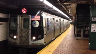 IND 8 Av Line R160 C Train at 125 St [upl. by Hakaber]