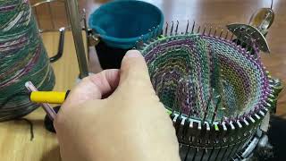 Sock Knitting on a CSM Circular Sock Machine [upl. by Gnanmos]