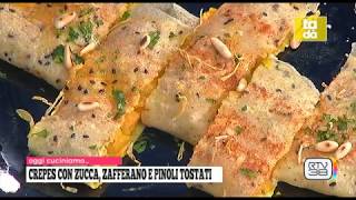 Crepes con zucca zafferano e pinoli tostati [upl. by Piks]