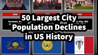 50 Largest US City Population Declines in History… [upl. by Assiral]