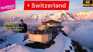 Switzerland 4K  Schilthorn Piz Gloria  James Bond 007 Mountain  Piz Gloria Revolving Restaurant [upl. by Deth]