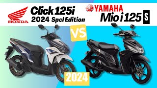 Honda Click 125i Special Edition vs Yamaha Mio i 125 S  Side by Side Comparison  2024 [upl. by Johnsson572]