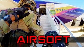 AIRSOFT AIRPLANE HOSTAGE RESCUE [upl. by Ilak]