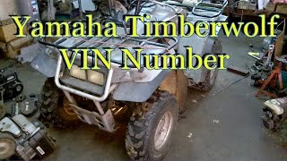 HOW TO FIND YAMAHA TIMBERWOLF VIN NUMBER [upl. by Kared]