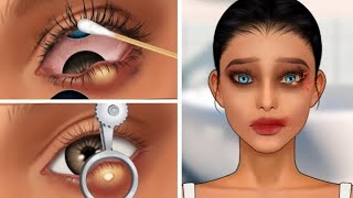 Asmr animation eye surgery  Eye cleaning amp Eye Makeup by Healing Whisper ASMR [upl. by Enalb]