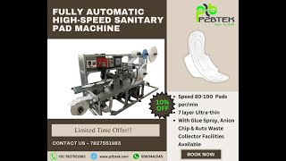 Fully Automatic Sanitary Pad Machine With Glue Box  P2B TEK [upl. by Yecac221]