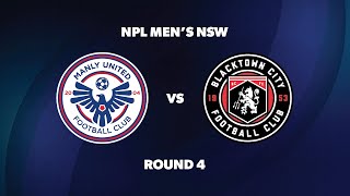 NPL Men’s NSW Round 4 Manly United FC v Blacktown City FC [upl. by Initof]