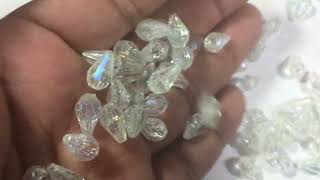 Crystal Drop Shape Hanging Beads [upl. by Yehc]