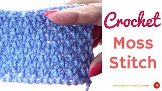 Crochet Moss Stitch [upl. by Krispin]