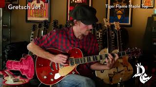 DG  Gretsch G6228FM Players Edition Jet BT Flame Maple Bourbon Stain [upl. by Ecirtnahc]