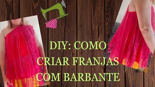 Como Fazer Franjas Com Barbante Para Pregar em Roupas [upl. by Anaira474]