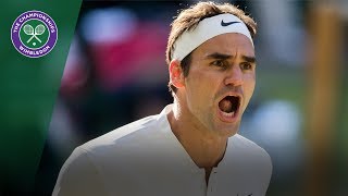 Roger Federer v Milos Raonic highlights  Wimbledon 2017 quarterfinal [upl. by Wesa]