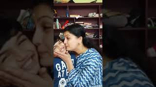 Saranya mohan latest funny reel with her son  Saranya mohan [upl. by Cohe]