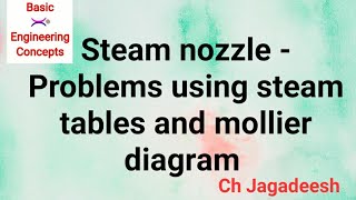 Steam nozzles using mollier diagram [upl. by Trotter]