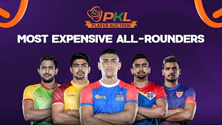 Most Expensive AllRounders at PKL Season 11 Player Auction  Pro Kabaddi League [upl. by Ycam]