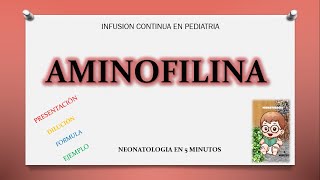 AMINOFILINA INFUSION CONTINUA [upl. by Enilrad]