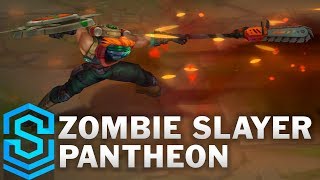 Zombie Slayer Pantheon Skin Spotlight  PreRelease  League of Legends [upl. by Nivlag426]