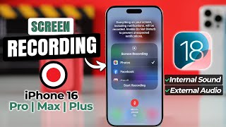 iOS 18 How To Do Screen Recording on iPhone 16s With Sound [upl. by Capriola]