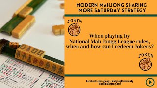 Mah Jongg Playing National Mah Jongg League rules when amp how can I redeem Jokers by Modern Mahjong [upl. by Ellemac]