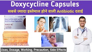 Doxycycline 100mg Capsules  Doxycycline Capsules ip 100mg in hindi  Doxycycline Side Effects [upl. by Uke]