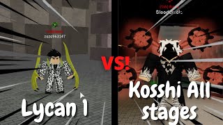 Ro Ghoul  Lycan vs Kosshi All Stages  Roblox [upl. by Eustasius]