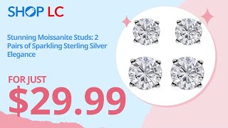 Moissanite Earrings Set in Rhodium Over Silver 135 ctw Pack of 2 [upl. by Aicenav]